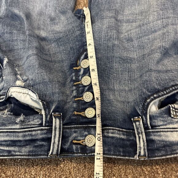 Judy Blue Jeans Womens 29 Boyfriend Mid Rise Dark Wash Distressed Stretch Denim - Picture 4 of 12